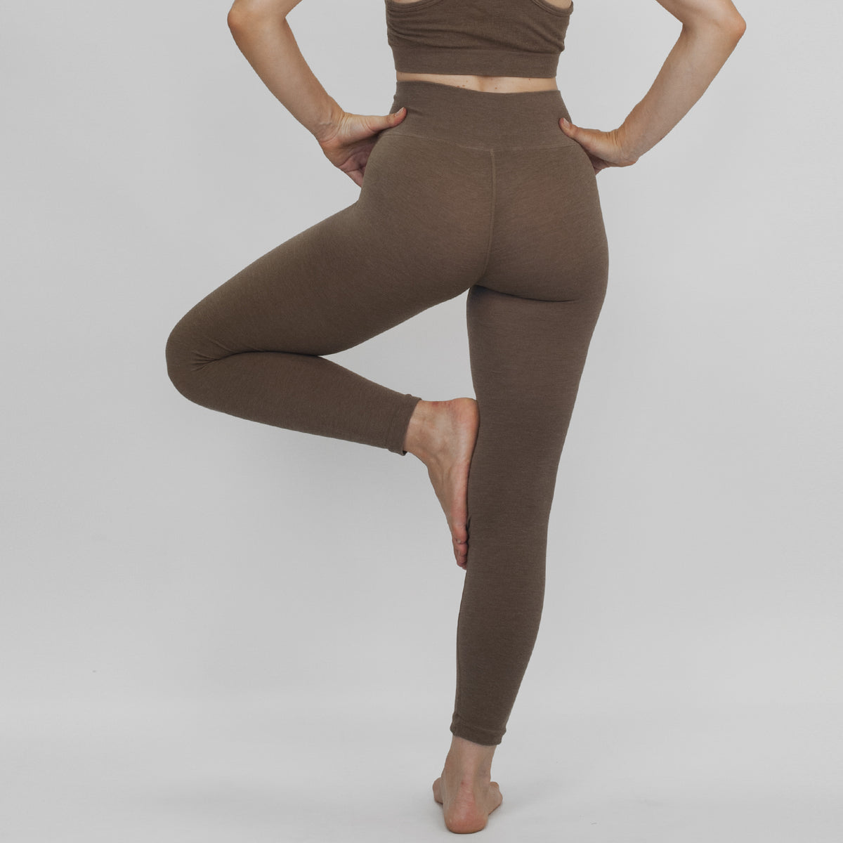 EVOKO CANDELA&lt;br&gt;Leggins vita bassa&lt;br&gt;&lt;i&gt;tortora&lt;/i&gt;