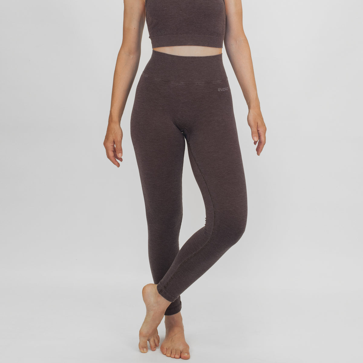 EVOKO CANDELA&lt;br&gt;Leggins vita bassa&lt;br&gt;&lt;i&gt;brown&lt;/i&gt;