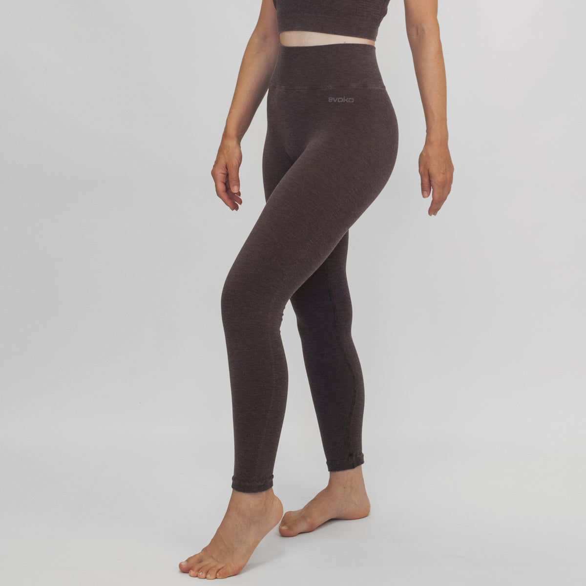 EVOKO CANDELA&lt;br&gt;Leggins vita bassa&lt;br&gt;&lt;i&gt;brown&lt;/i&gt;