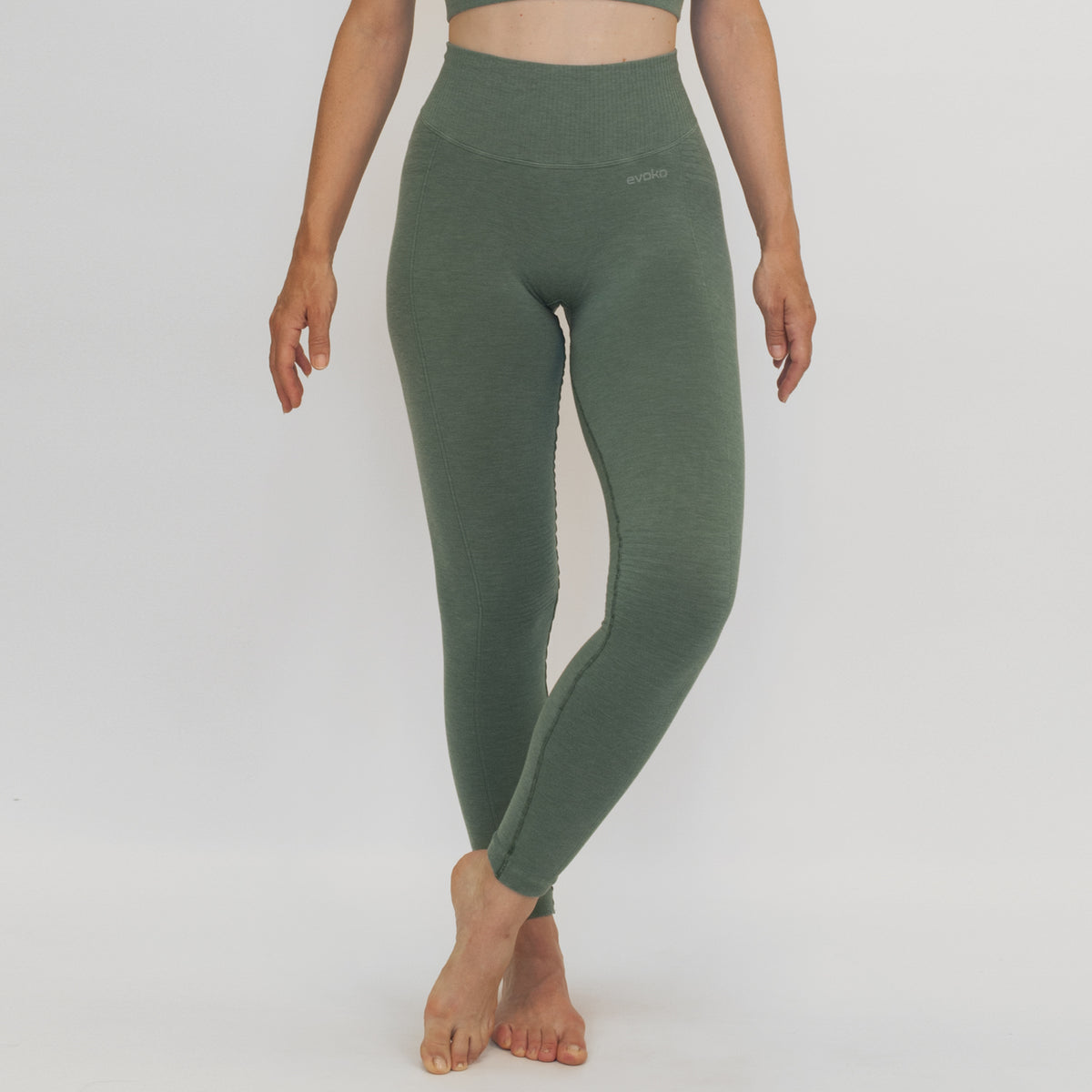 EVOKO DEA&lt;br&gt;Leggins vita alta push-up&lt;br&gt;&lt;i&gt;verde&lt;/i&gt;