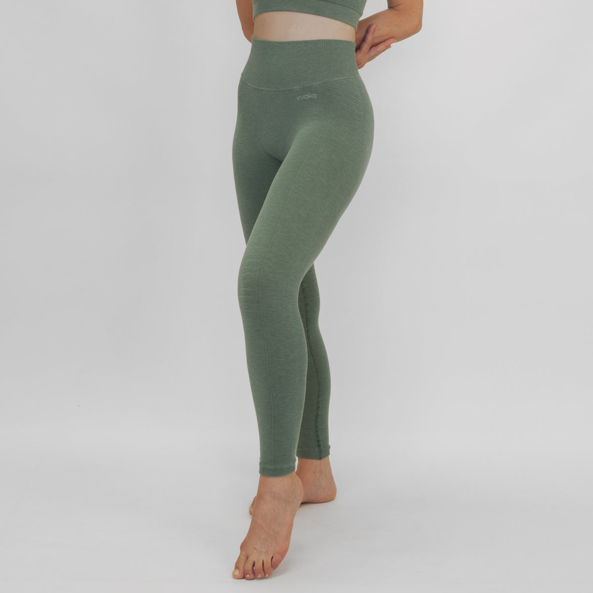 EVOKO DEA&lt;br&gt;Leggins vita alta push-up&lt;br&gt;&lt;i&gt;verde&lt;/i&gt;