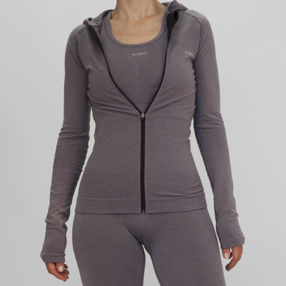 EVOKO LIBELLULA&lt;br&gt;Felpa con zip&lt;br&gt;&lt;i&gt;grigio&lt;/i&gt;